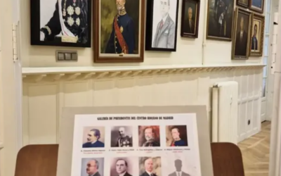 Nueva ubicación de la galería de retratos de presidentes del Centro Riojano de Madrid