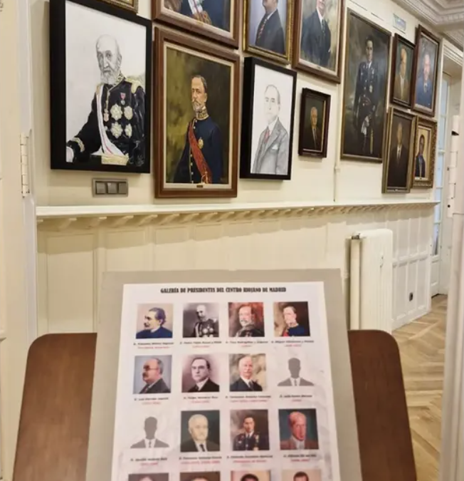 Nueva ubicación de la galería de retratos de presidentes del Centro Riojano de Madrid